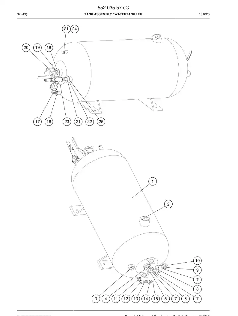 81295309 812 953 09 Plug - Sandvik Technical Drawing