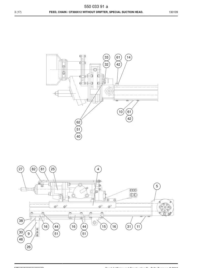 81304489a 813 044 89a Bushing - Sandvik Technical Drawing