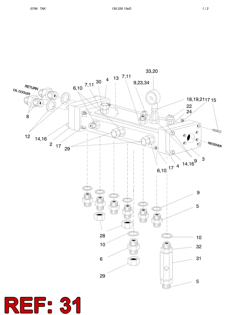81315829 813 158 29 VLVULA, RETENO - Sandvik Technical Drawing
