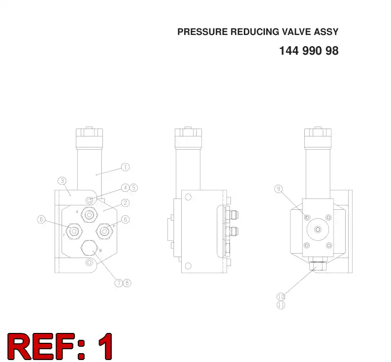 81316279 813 162 79 PRESSURE REDUCING VALVE - Sandvik Technical Drawing