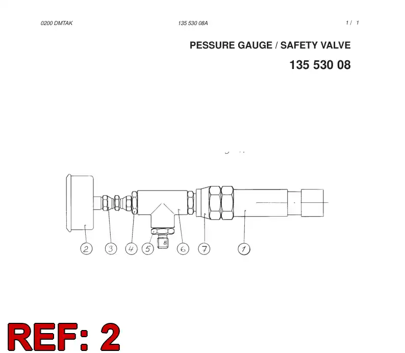 81332039 813 320 39 Gauge, Pressure - Sandvik Technical Drawing