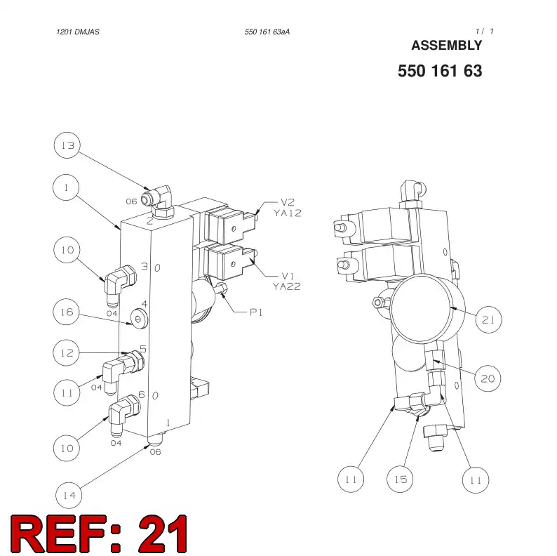 81332299 813 322 99 Gauge, Pressure - Sandvik Technical Drawing