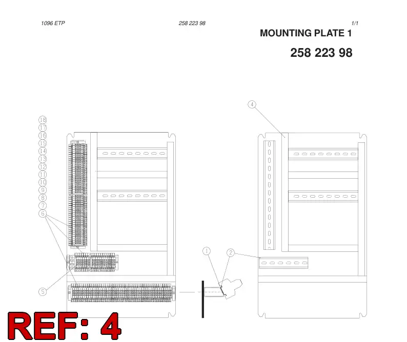 81341909 813 419 09 CABLE HOLDER - Sandvik Technical Drawing