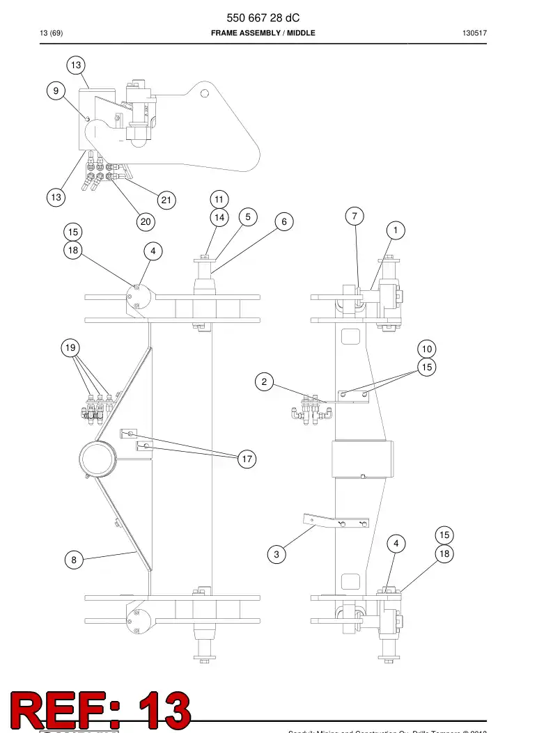 81349699 813 496 99 Bushing, Bearing - Sandvik Technical Drawing