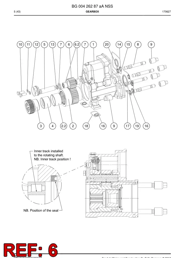 81351369a 813 513 69a NEEDLE BEARING - Sandvik Technical Drawing