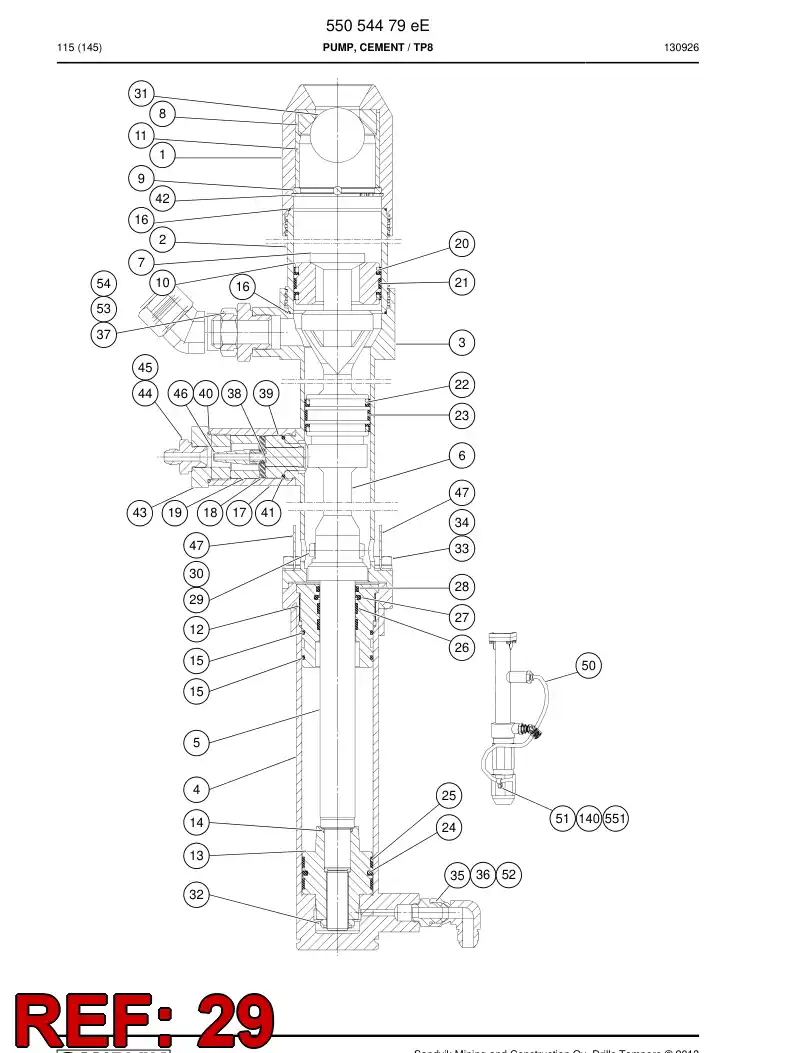 81353009 813 530 09 Spring-type straight pin - Sandvik Technical Drawing