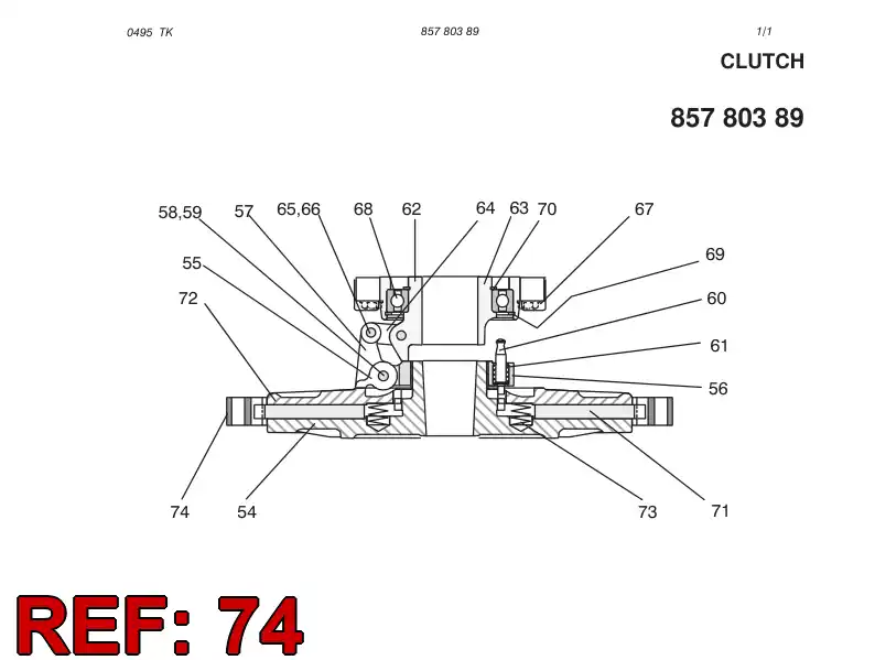 81359619 813 596 19 RING - Sandvik Technical Drawing