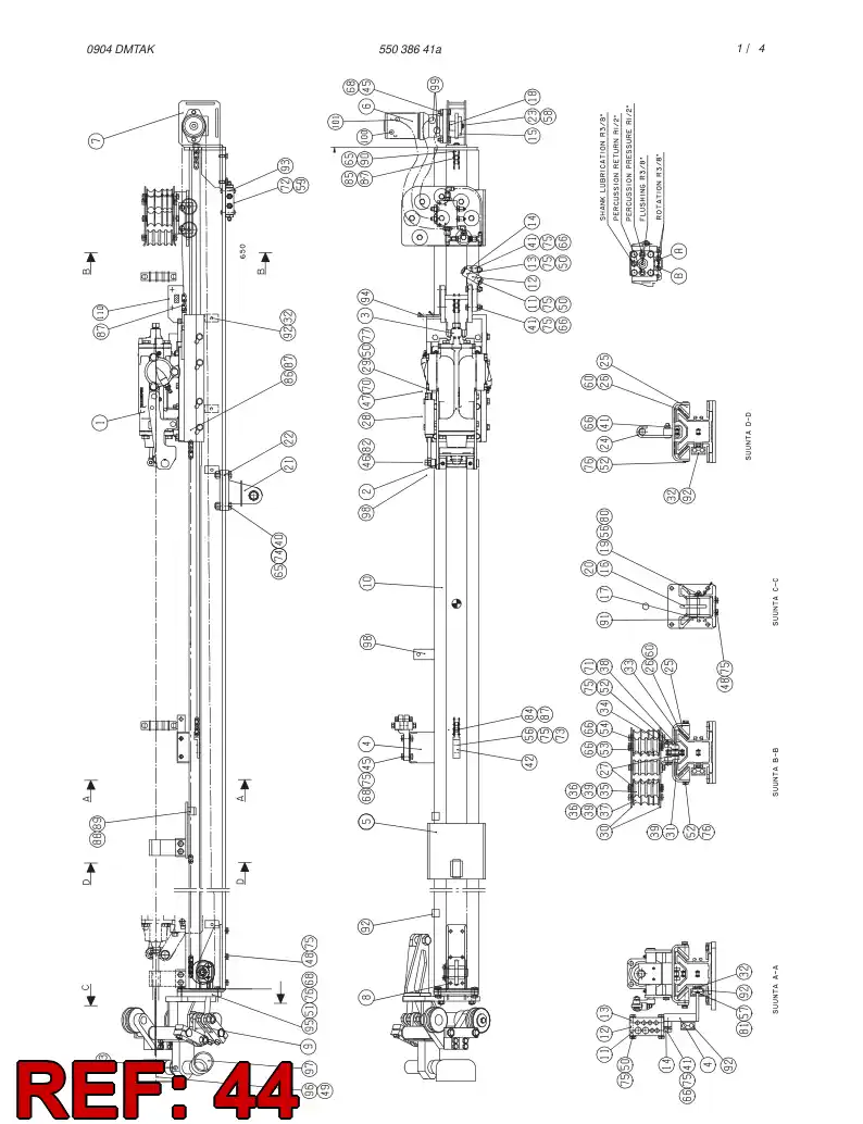 81363309 813 633 09 RIVET NUT - Sandvik Technical Drawing