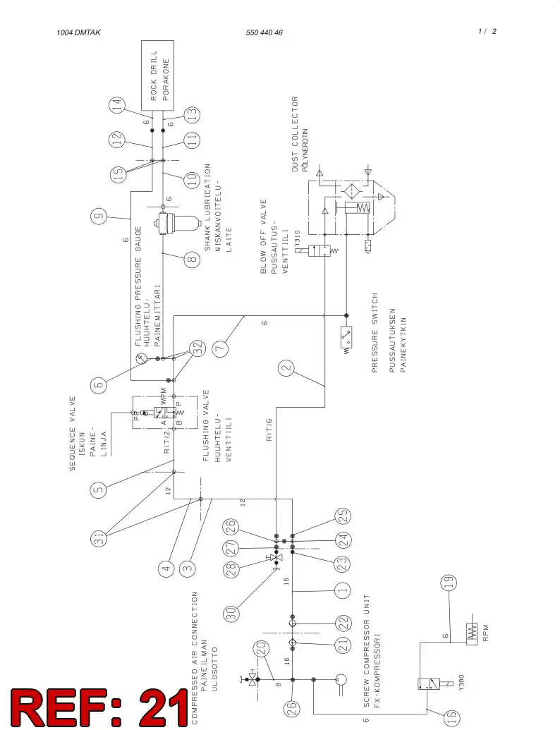 81379139 813 791 39 QUICK DISCONNECT FITTING - Sandvik Technical Drawing