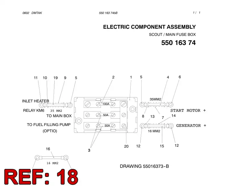 81391809 813 918 09 CABLE TERMINAL - Sandvik Technical Drawing
