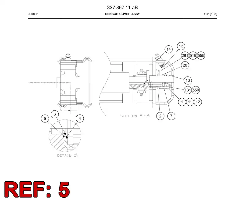 81391939 813 919 39 O-ring - Sandvik Technical Drawing