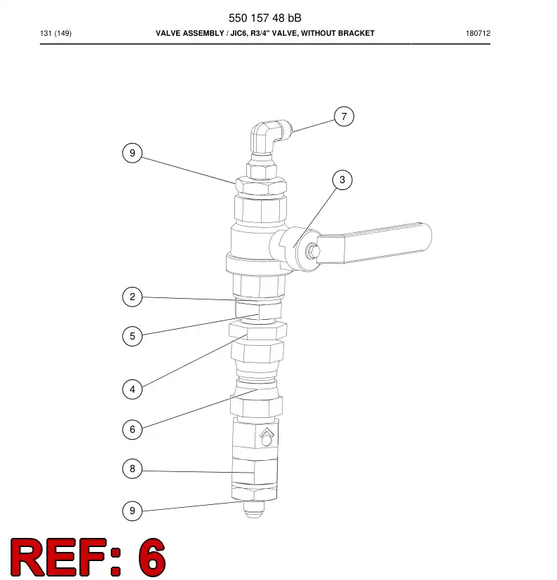 81402629 814 026 29 Adapter (hydraulic) - Sandvik Technical Drawing