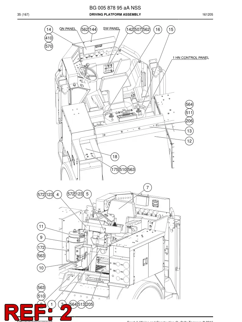 81422969 814 229 69 Damper - Sandvik Technical Drawing
