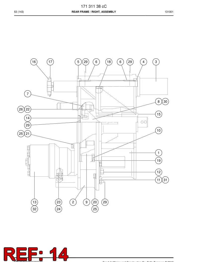 81430849 814 308 49 Bearing, Plain - Sandvik Technical Drawing