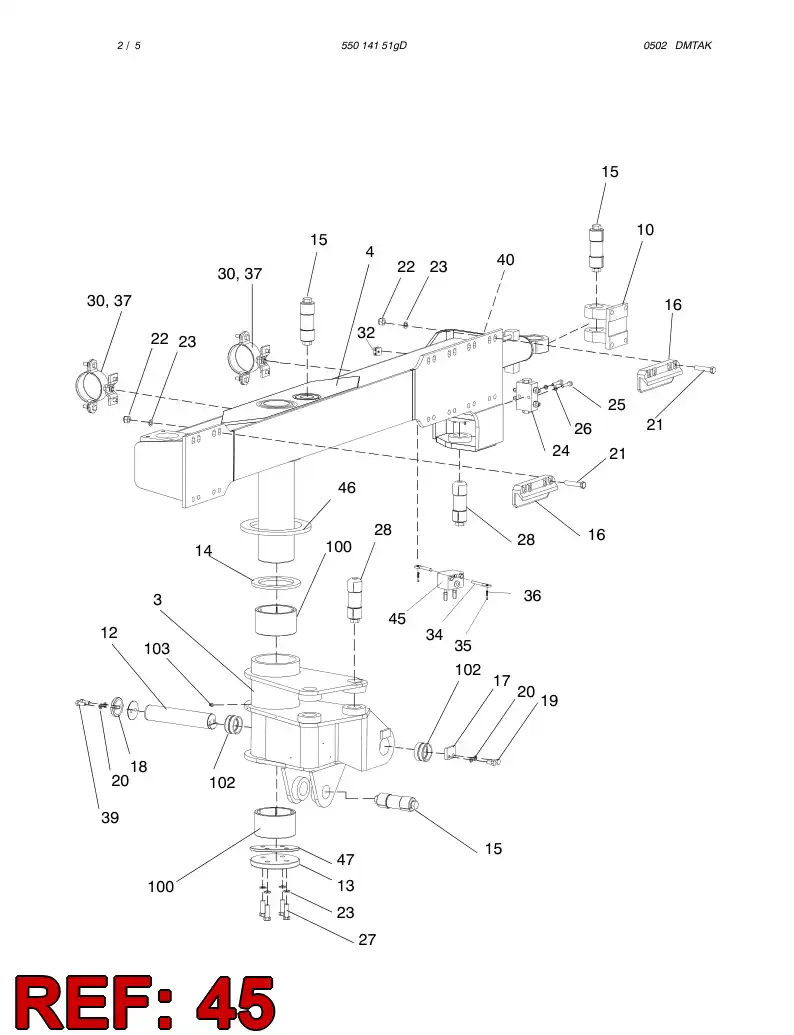 81457999 814 579 99 DUAL RELIEF VALVE ASSY - Sandvik Technical Drawing