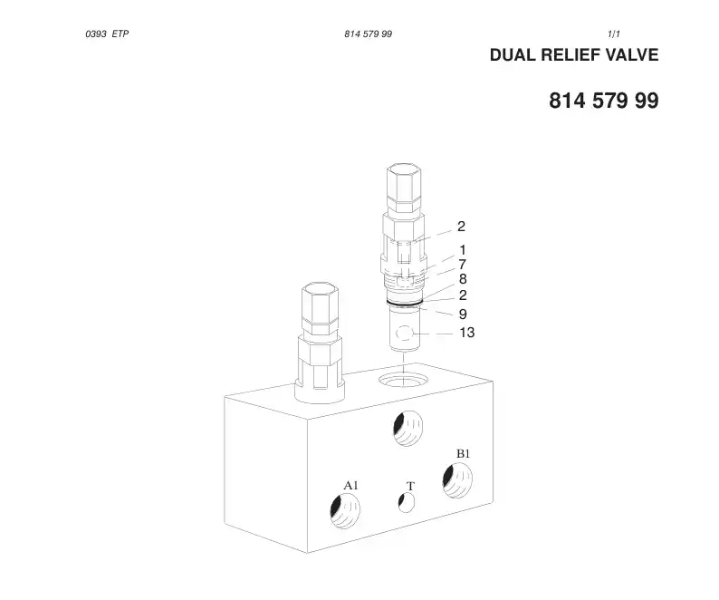 81458619 814 586 19 REPAIR KIT - Sandvik Technical Drawing