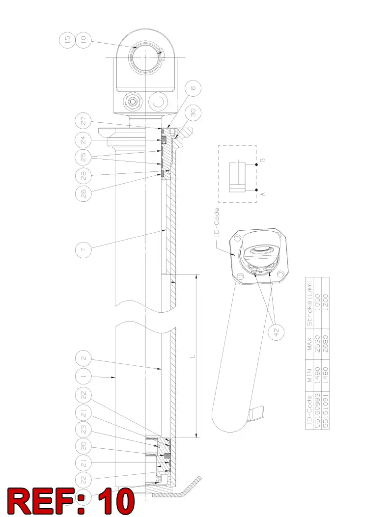81474919 814 749 19 Bearing, Plain - Sandvik Technical Drawing