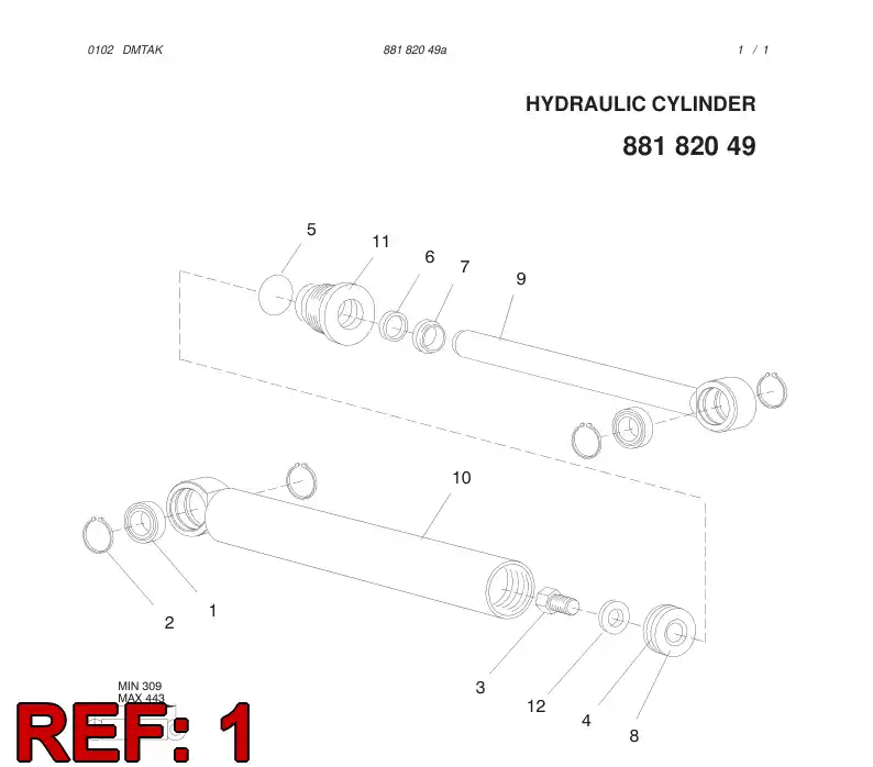 81483529 814 835 29 BEARING - Sandvik Technical Drawing