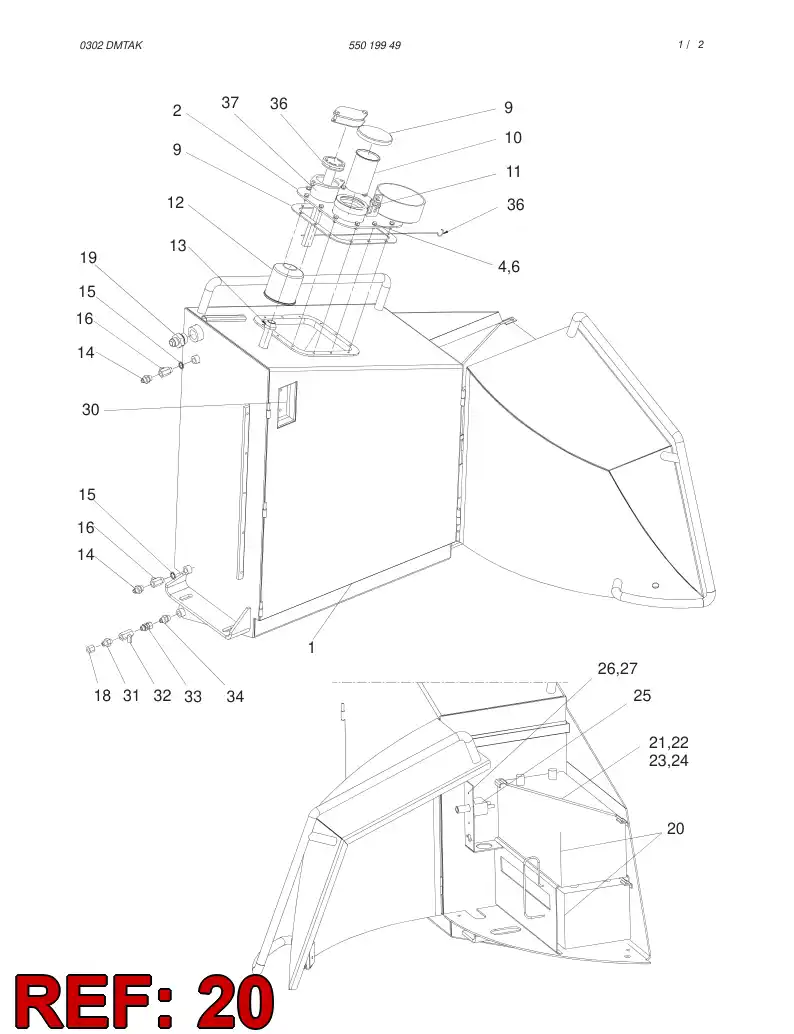 81495169 814 951 69 BATTERY - Sandvik Technical Drawing