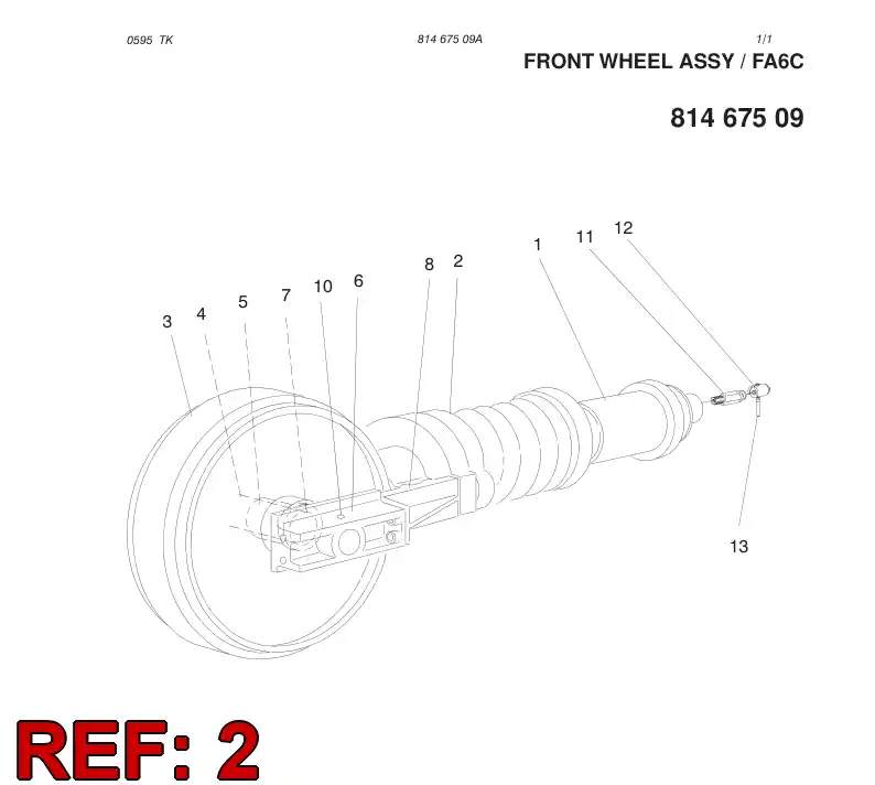 81499509 814 995 09 SHOCK ARBSORBER - Sandvik Technical Drawing