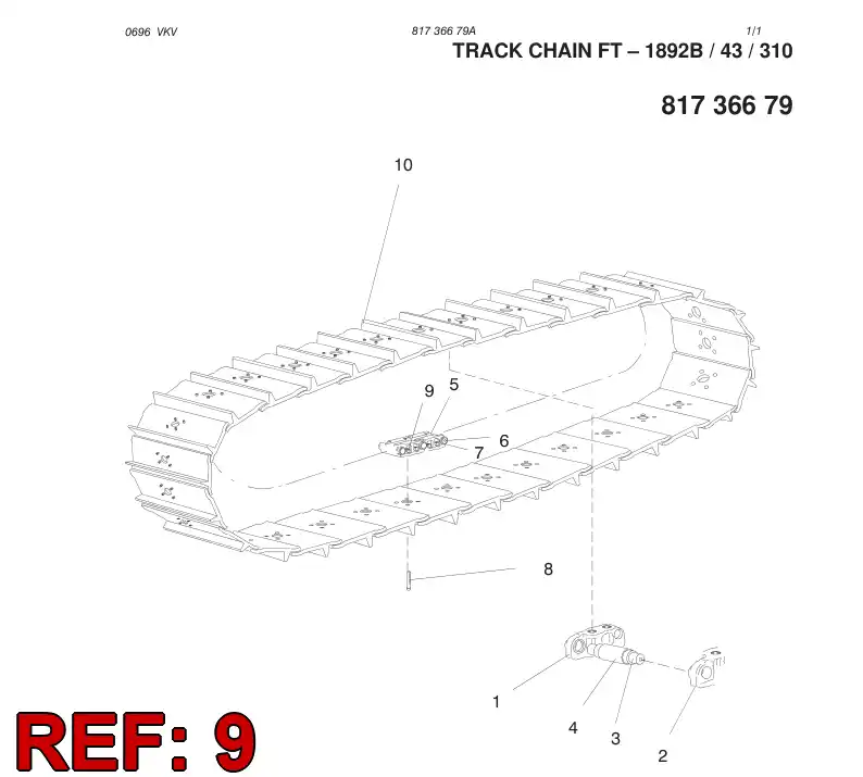 81500469 815 004 69 Hexagon nut - Sandvik Technical Drawing