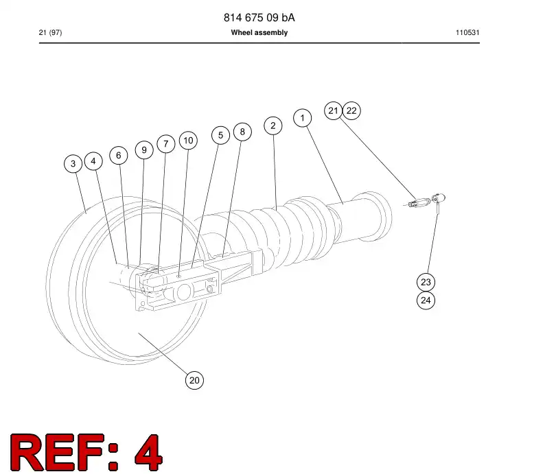 815 006 19a Shaft - drawing