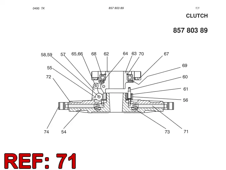 81515289 815 152 89 CLUTH PLATE - Sandvik Technical Drawing