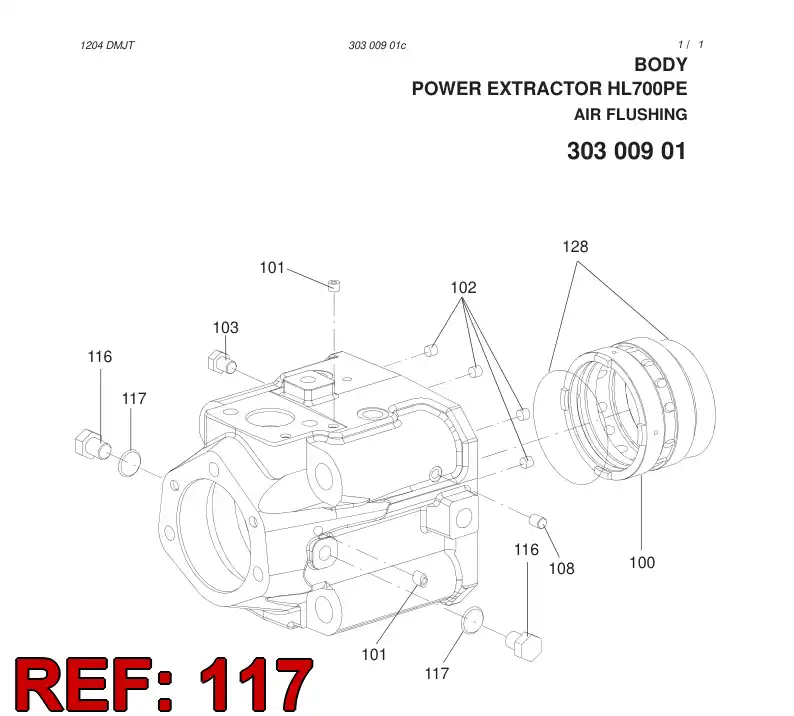 81517459 815 174 59 Bonded seal - Sandvik Technical Drawing