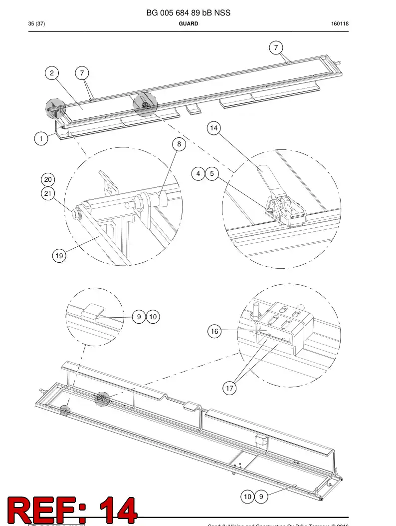 81520269 815 202 69 Latch - Sandvik Technical Drawing