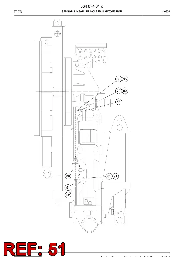 81524209 815 242 09 AMORTIGUADOR - Sandvik Technical Drawing