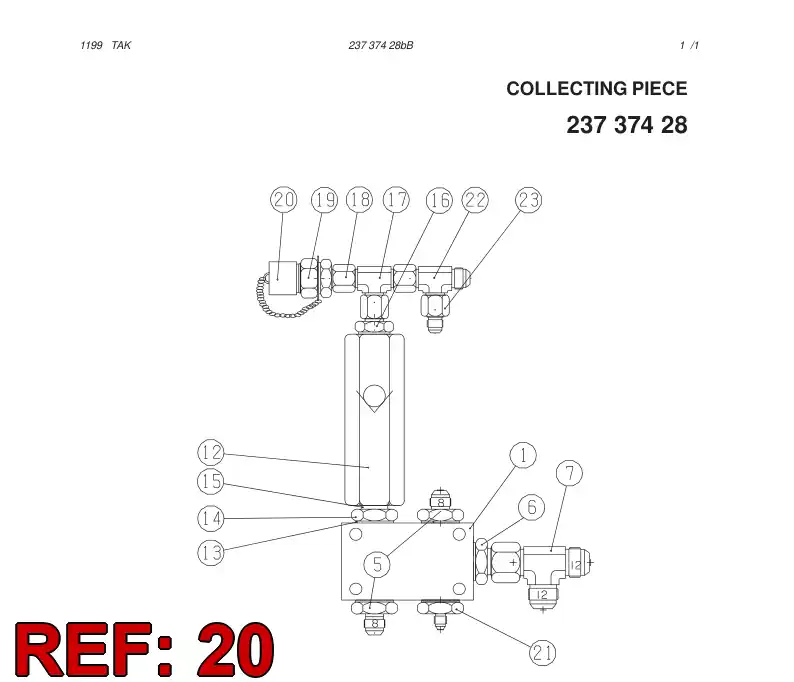 81535519 815 355 19 Filling cap - Sandvik Technical Drawing