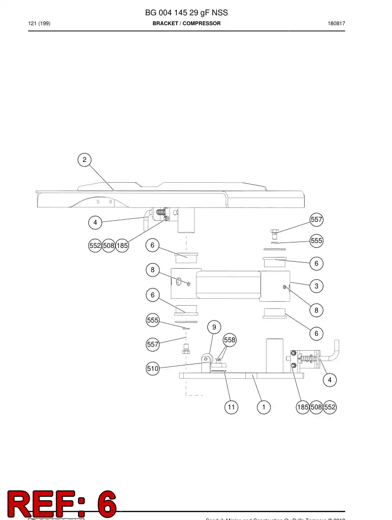 81536659 815 366 59 Bearing, Plain - Sandvik Technical Drawing