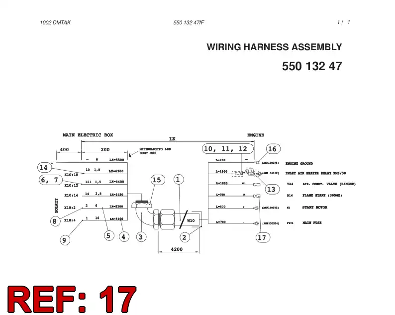 81539709 815 397 09 Terminal, Cable - Sandvik Technical Drawing