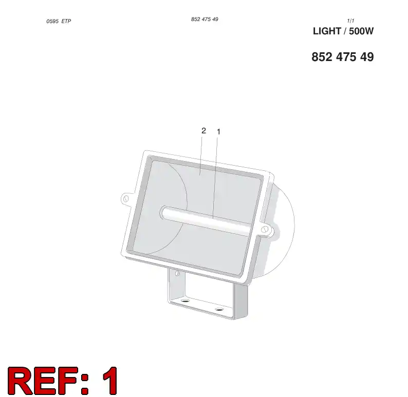 81595049 815 950 49 HALOGEN BULB - Sandvik Technical Drawing