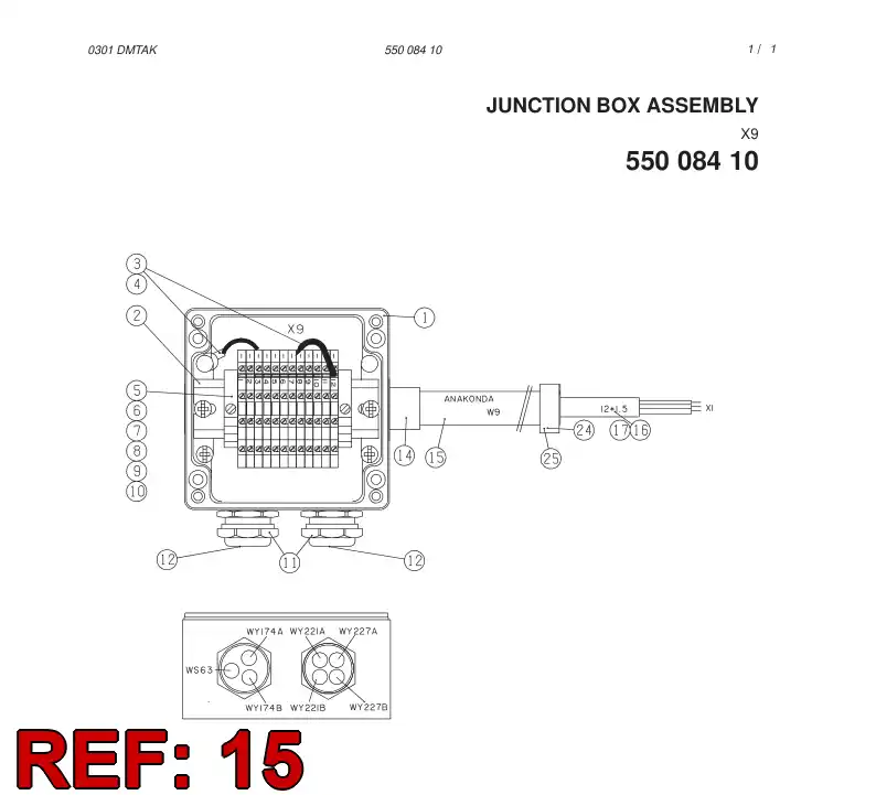 81598899 815 988 99 PLASTIC CONDUITS FOR CABLE - Sandvik Technical Drawing