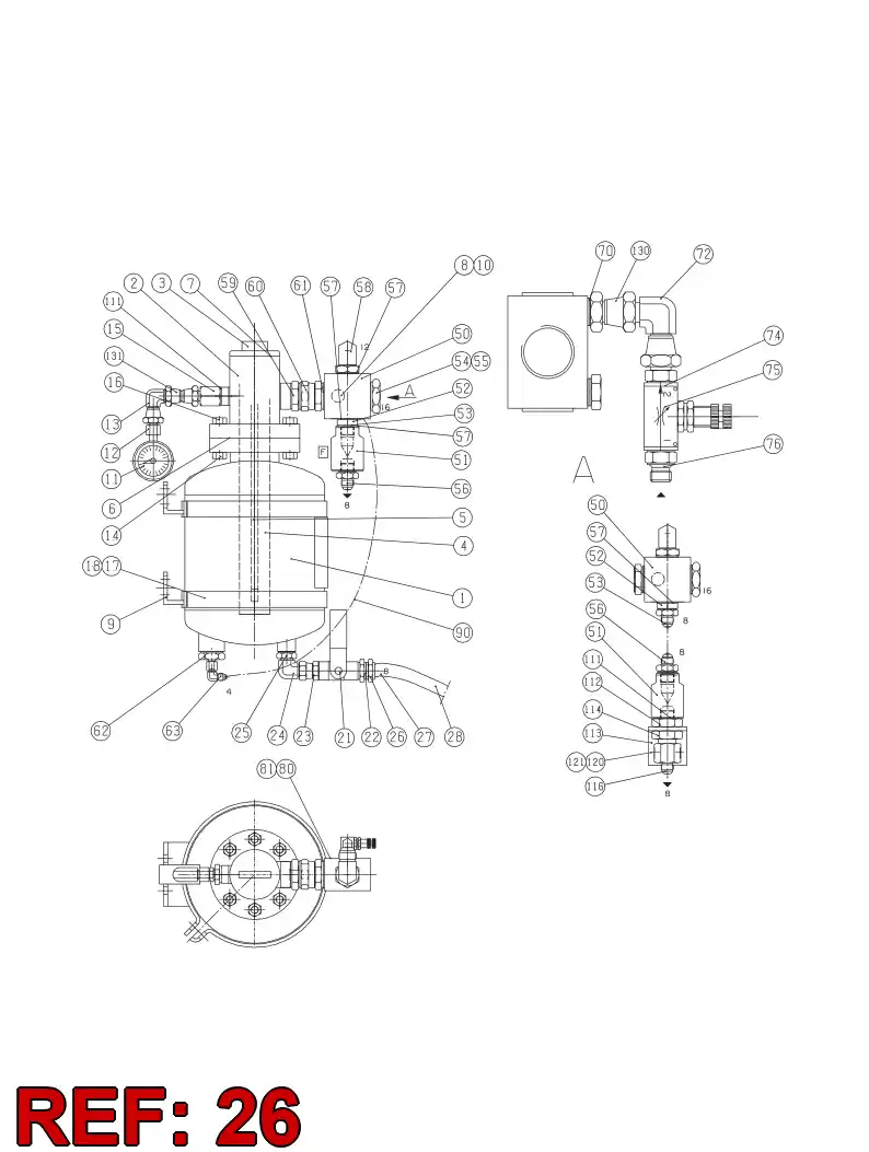 81620839 816 208 39 FITTING - Sandvik Technical Drawing