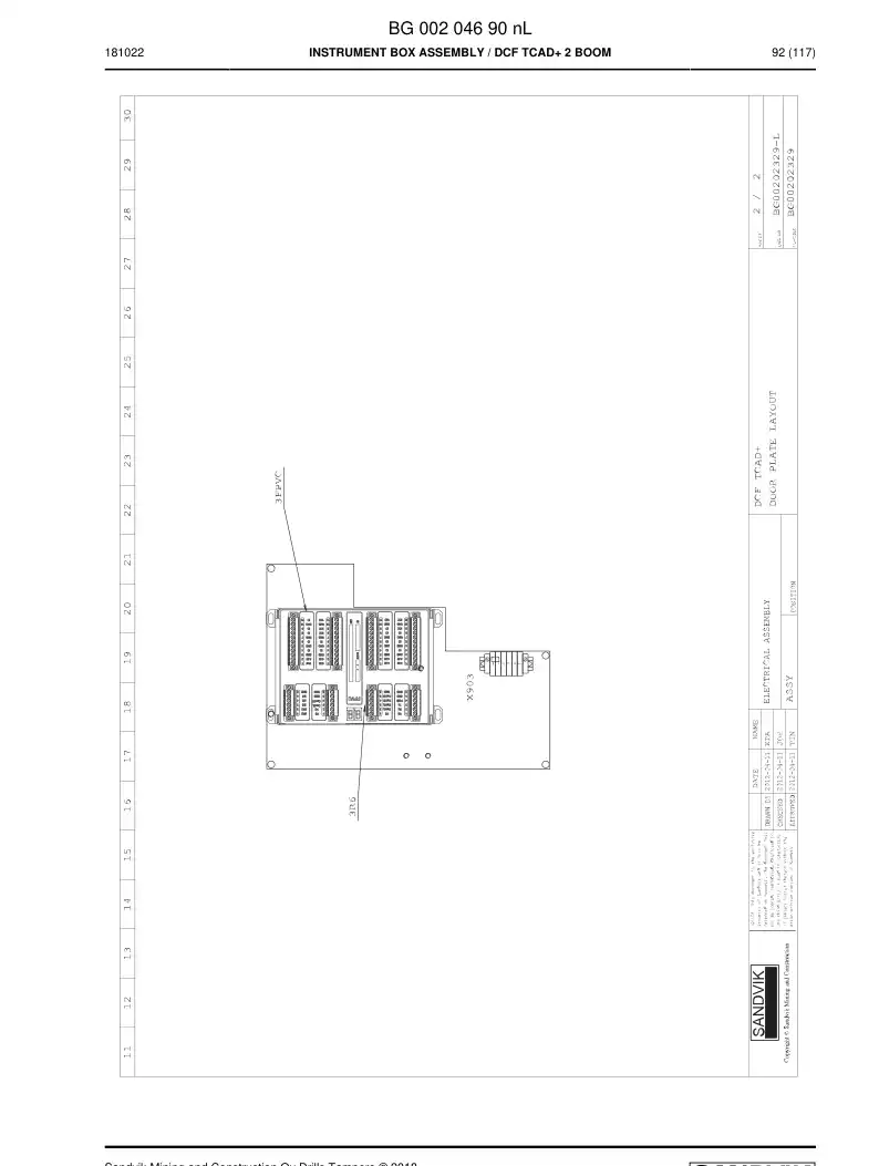 81623609a 816 236 09a TERMINAL, A TIERRA - Sandvik Technical Drawing