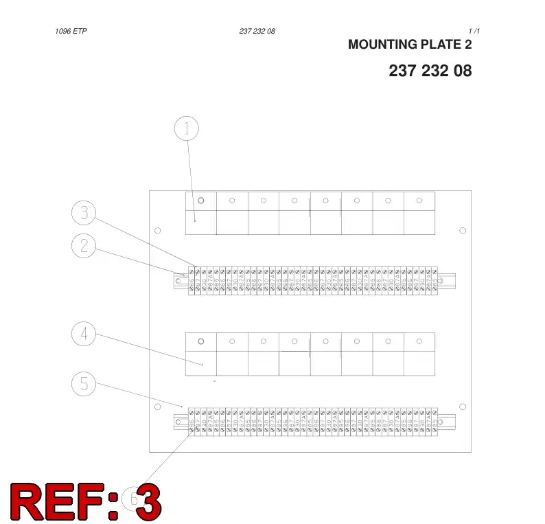81623739 816 237 39 BANDA DE TERMINALES - Sandvik Technical Drawing