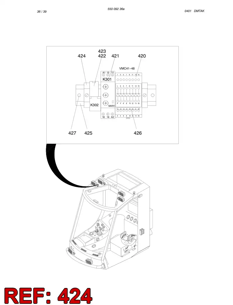 81624189 816 241 89 END CLAMP - Sandvik Technical Drawing