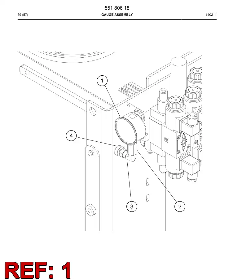 81668539a 816 685 39a Gauge, Pressure - Sandvik Technical Drawing