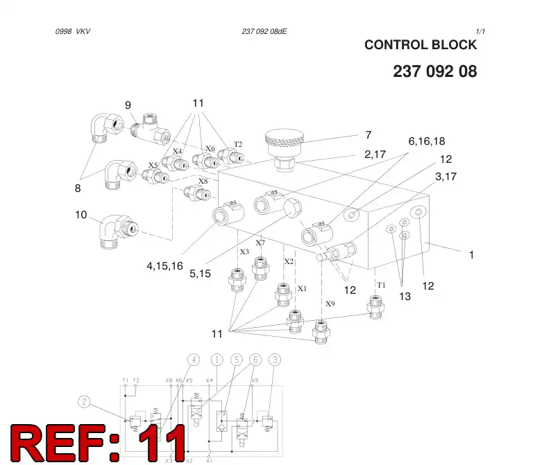 81670189 816 701 89 STRAIGHT THREAD ADAPTER - Sandvik Technical Drawing