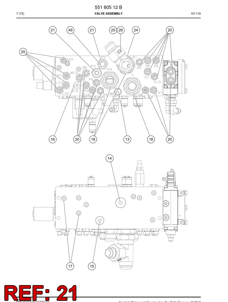 81670209a 816 702 09a STRAIGHT THREAD ADAPTER - Sandvik Technical Drawing
