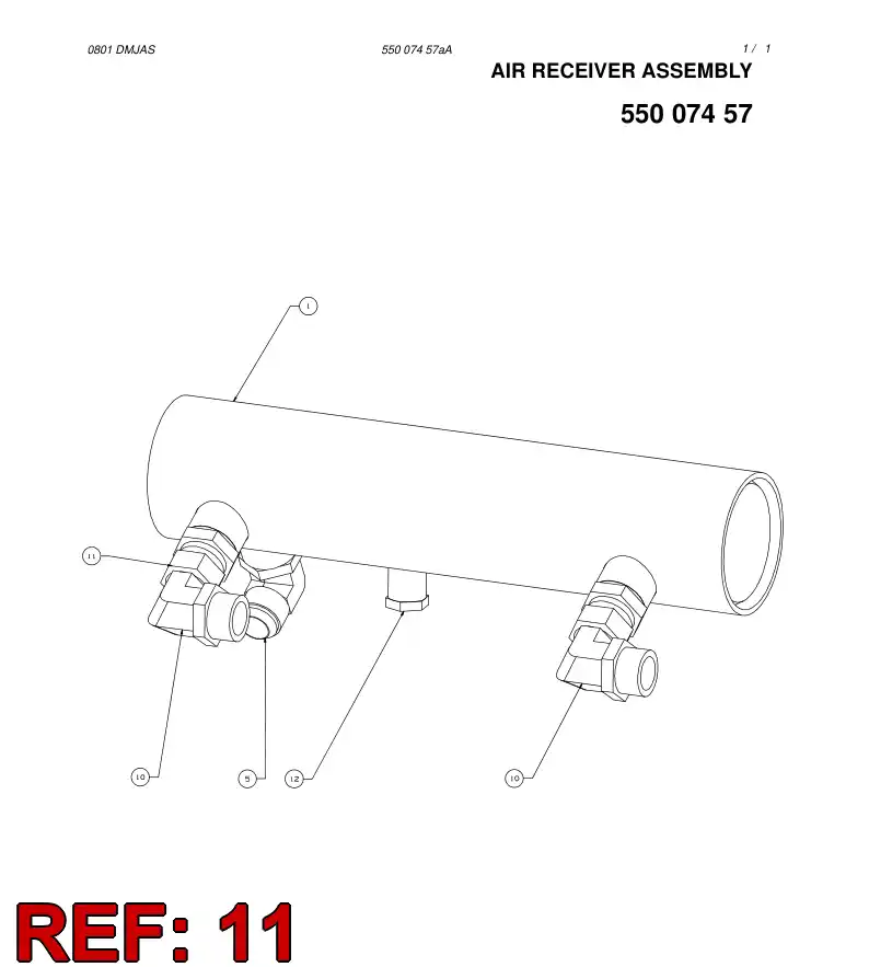 81670339 816 703 39 SWIVEL NUT MALE ADAPTER - Sandvik Technical Drawing