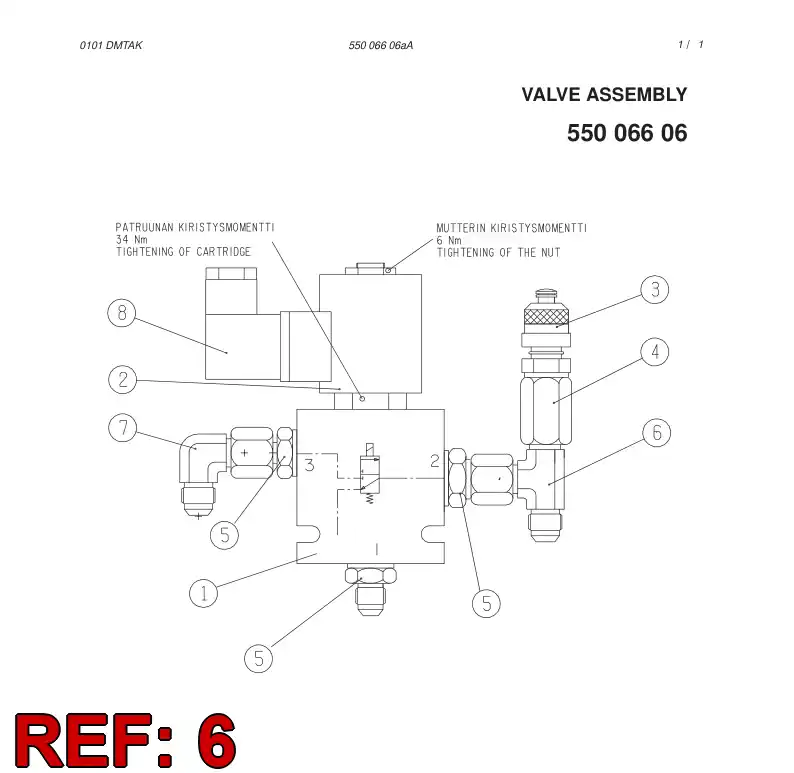 81672229 816 722 29 SWIVEL NUT BRANCH TEE - Sandvik Technical Drawing