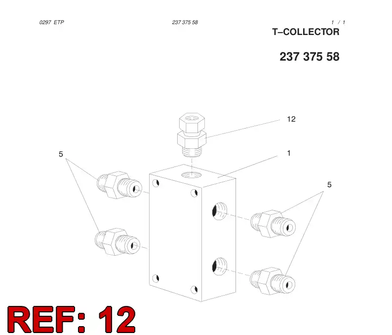 81676139 816 761 39 MALE SWIVEL NUT ADAPTER - Sandvik Technical Drawing