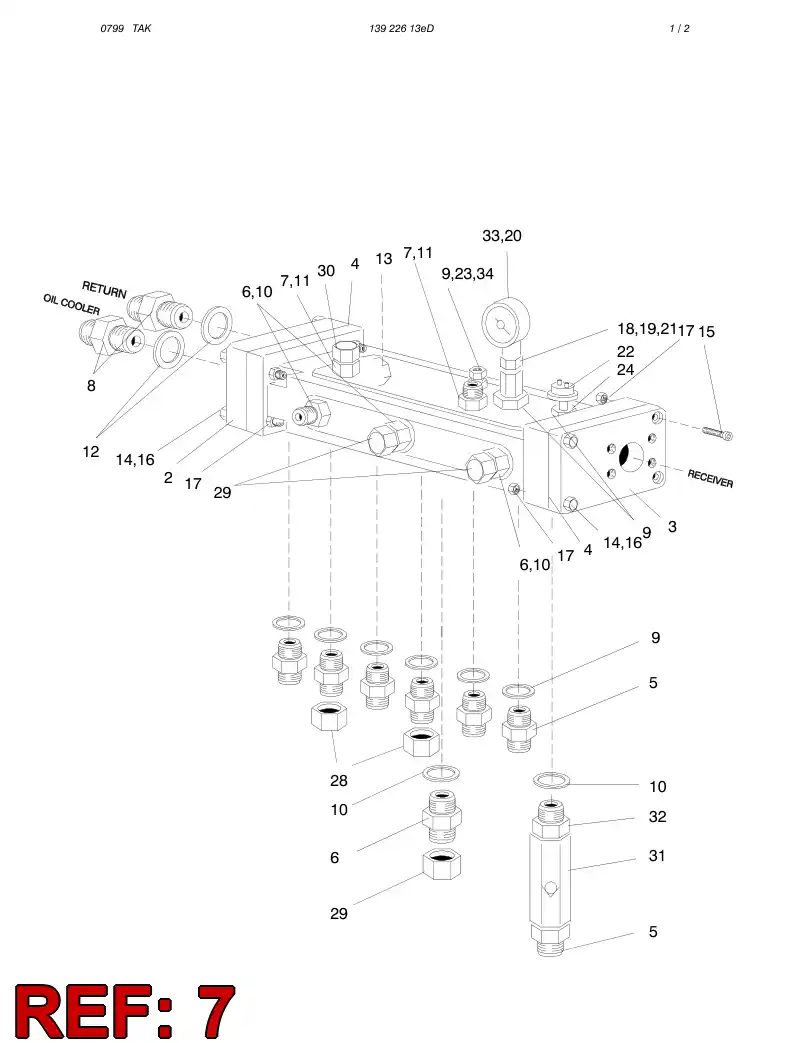 81677279 816 772 79 STRAIGHT THREAD ADAPTER - Sandvik Technical Drawing