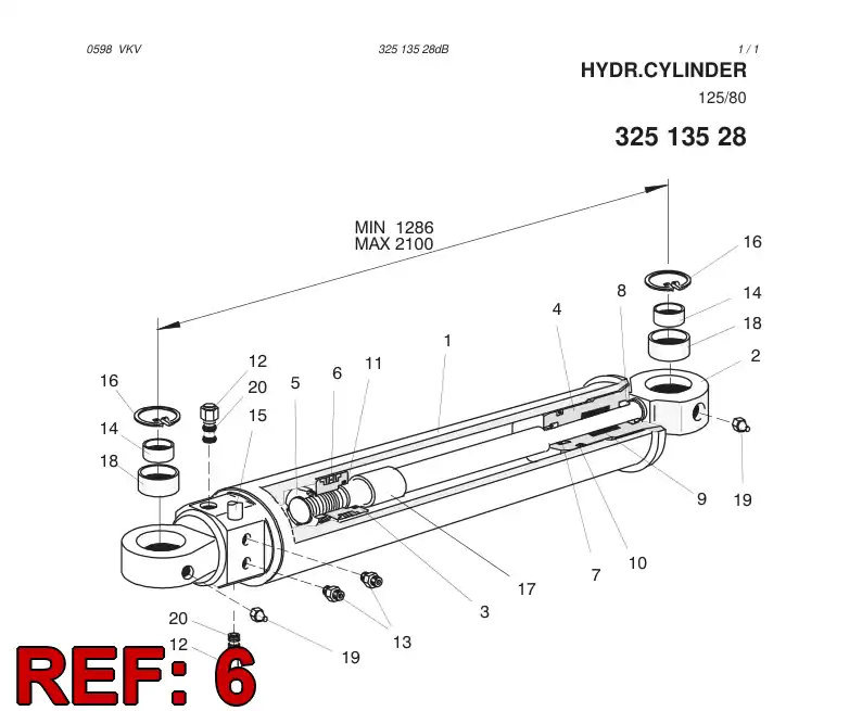81681939 816 819 39 PISTON SEAL - Sandvik Technical Drawing