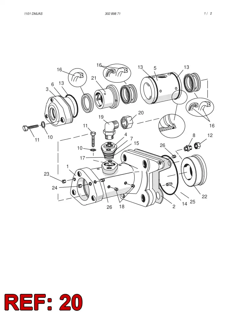 81690959 816 909 59 FITTING CAP - Sandvik Technical Drawing