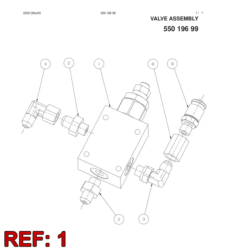 81695749 816 957 49 Valve, Pressure Relief - Sandvik Technical Drawing