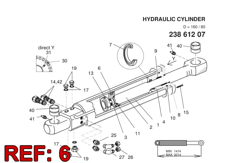 81697509 816 975 09 PISTON SEAL - Sandvik Technical Drawing